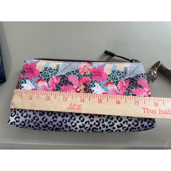 Glove It Orchid Cheetah Wristlet OS Pink Gray Floral Animal Print Pouch Chic NEW - Picture 6 of 8
